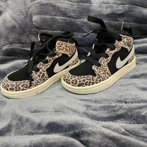 Toddler Leopard Print Nikes. Worn once!!!